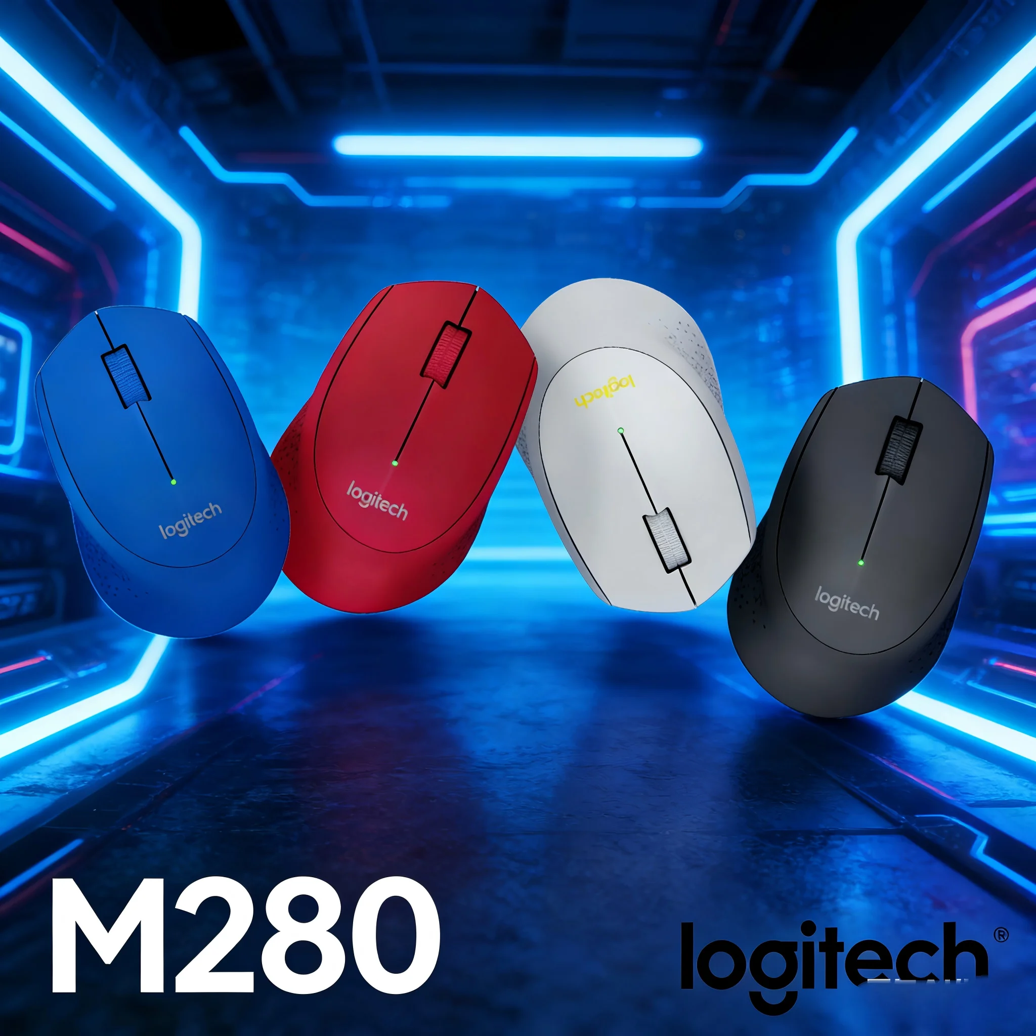 

Беспроводная мышь Logitech M280, эргономичная USB, идеально подходит для офиса, дома и игр, прочный аккумулятор, цветной