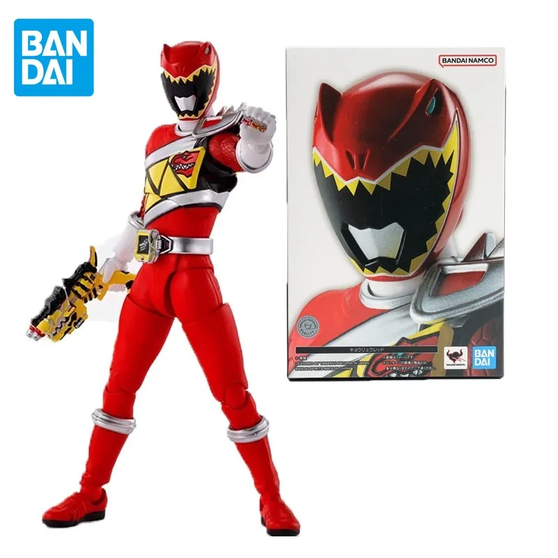 

Bandai Original S.H.Figuarts Zyuden Sentai Kyoryuger Anime Figure Red Rangers Action Figure Toys for Boys Girls Birthday Gifts