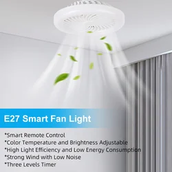 New Led Ceiling Fan Lights AC110-265V Drone Fan Lamp With Remote Control for Living Room Dimmable Light Smart Ceiling Fan Light