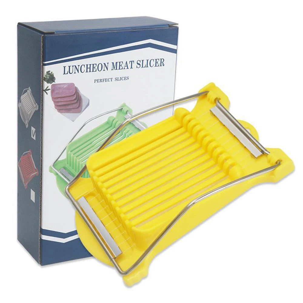 Luncheon Meat Slicer 304 Stainless Steel Boiled Egg Fruit Soft Cheese Slicer Spam Cutter Meat Ham Slicer Kitchen Tool