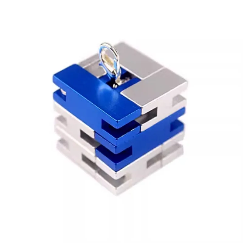 Mini rompecabezas de cubo para aliviar el estrés de Metal EDC, juguetes reductores de estrés, descompresión antiestrés, alivia la ansiedad para niños