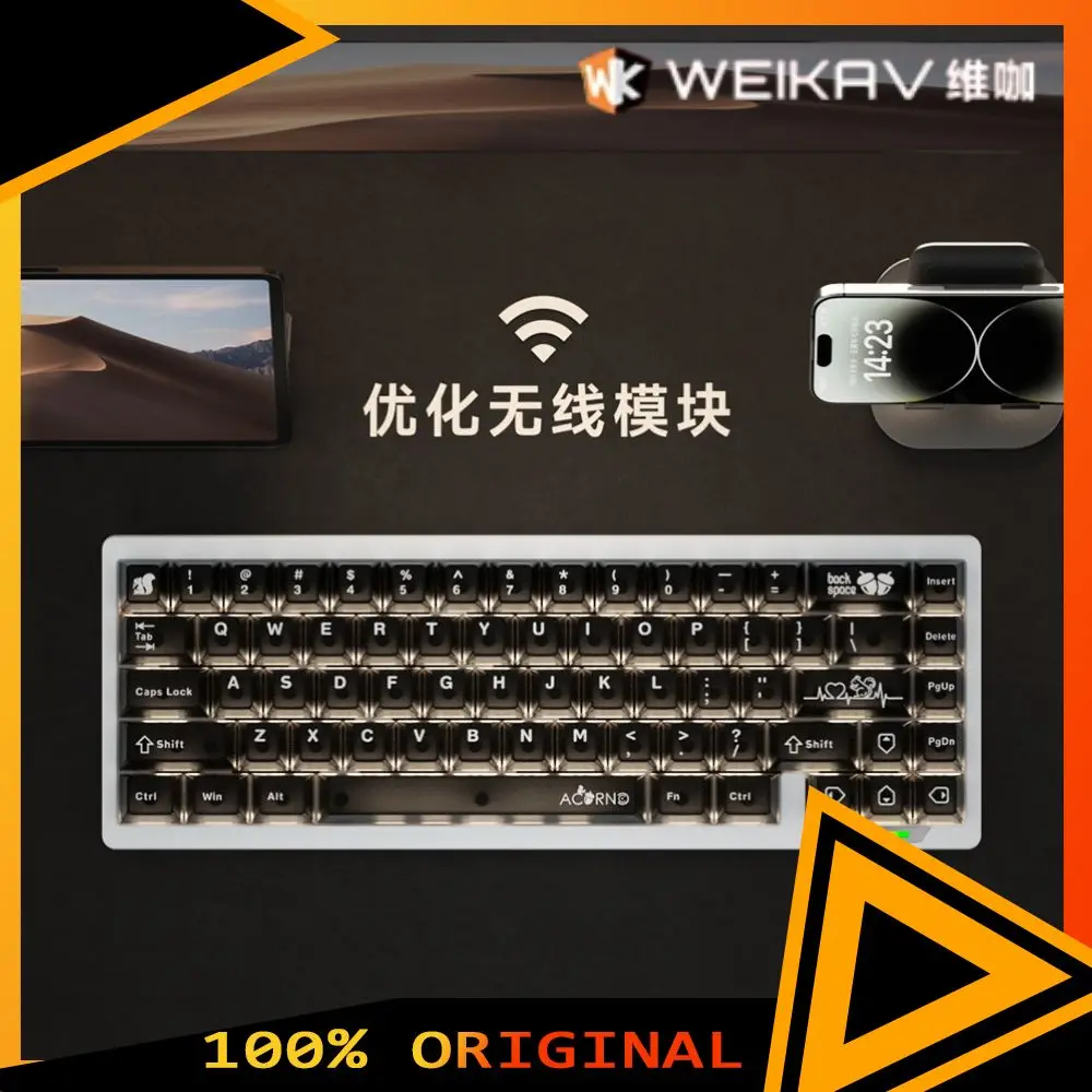 

Weikav Lucky65 V3 Wireless Aluminum Mechanical Keyboard Kit 3 Mode Wired 60% Bluetooth 2.4G RGB Hotswap PC Gaming Keyboard Gift