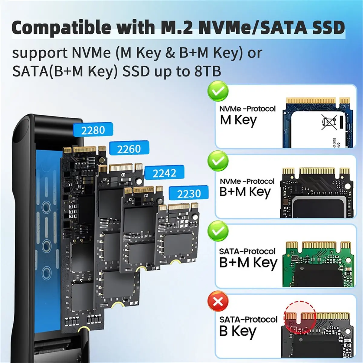 DT81 New Flip M2 Solid State Drive Box NVME Dual Protocol SATA Notebook SSD Mobile Hard Drive Box Type-C