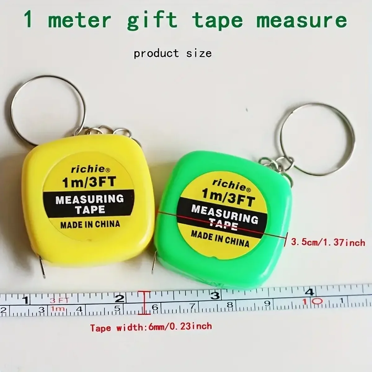 3pcs Small Steel Tape Measure Portable 39.37 Inch Pull Ruler Stainless Steel Keychain Measuring Meter Ruler for Handy Use