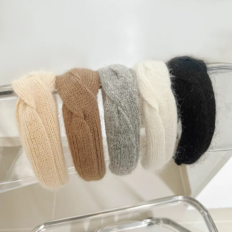 

Women Girls Winter Woolen Knot Cross Hairband Headband Adult Hair Accessories Hair Jewley