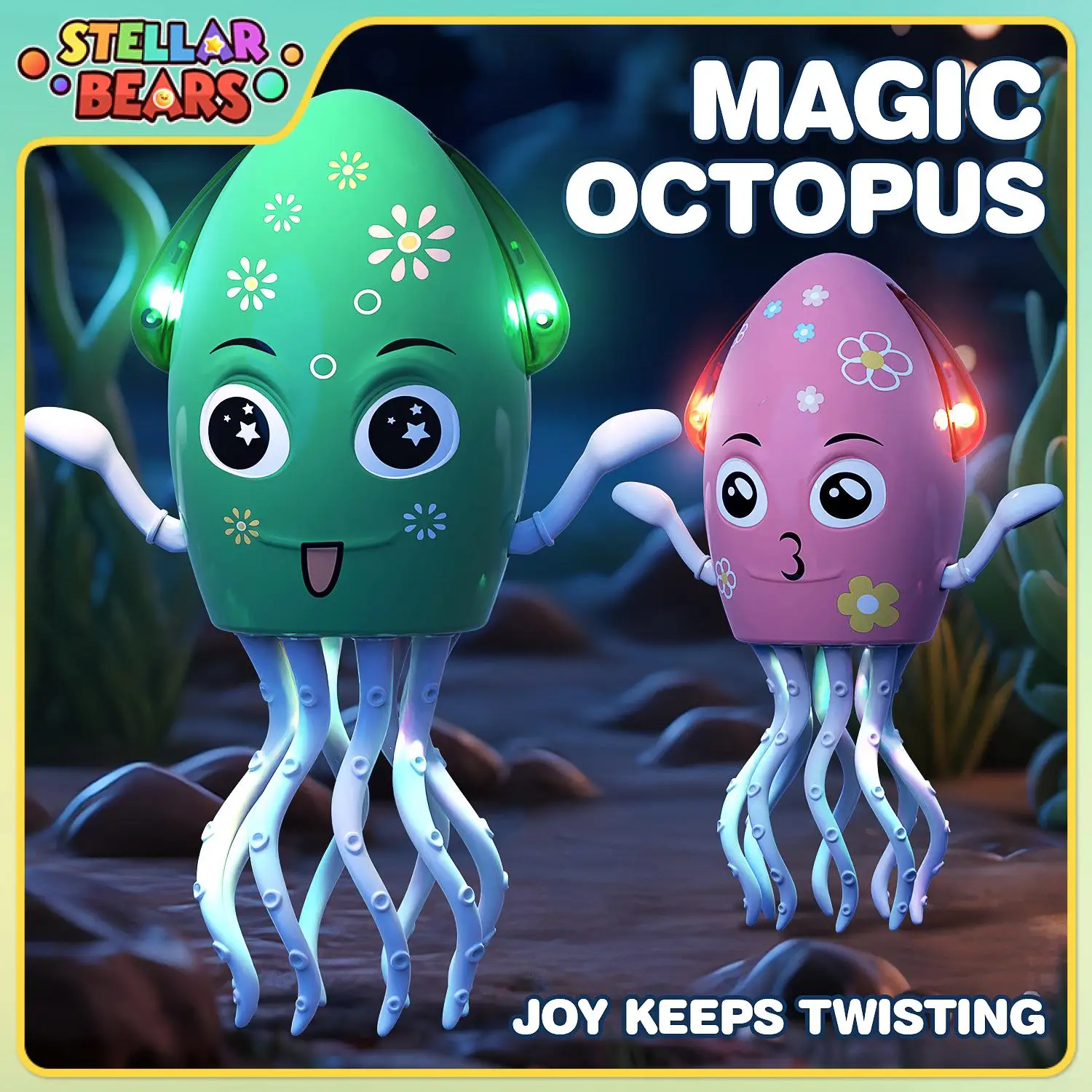 

Electronic Dancing Octopus Auto Obstacle Avoidance Crawling Electric Octopus Interactive Pet Squid Musical Early Education Toys