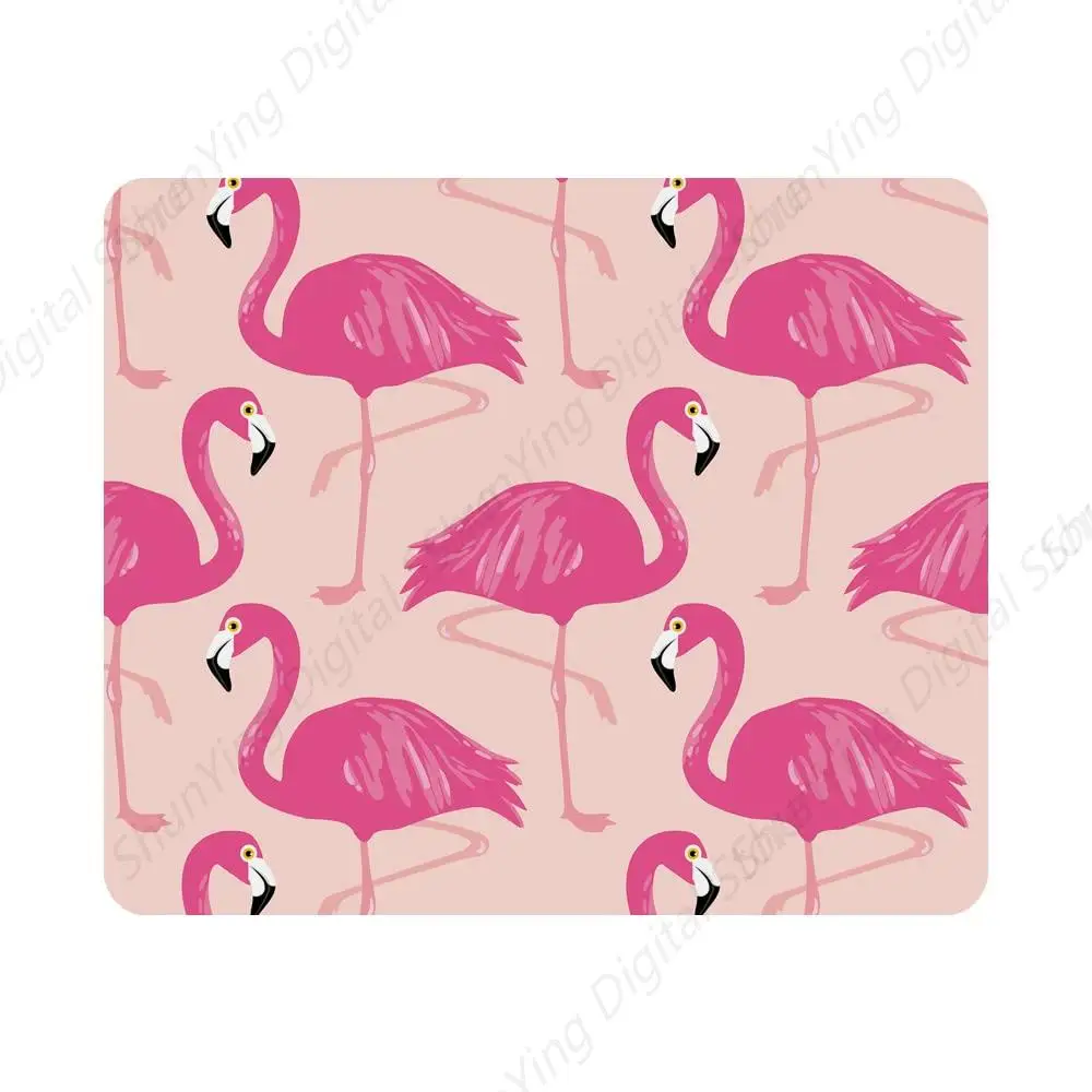 

Pink Flamingos pattern gaming mouse pad suitable for computer desks laptops offices non slip rubber 18cm * 22cm