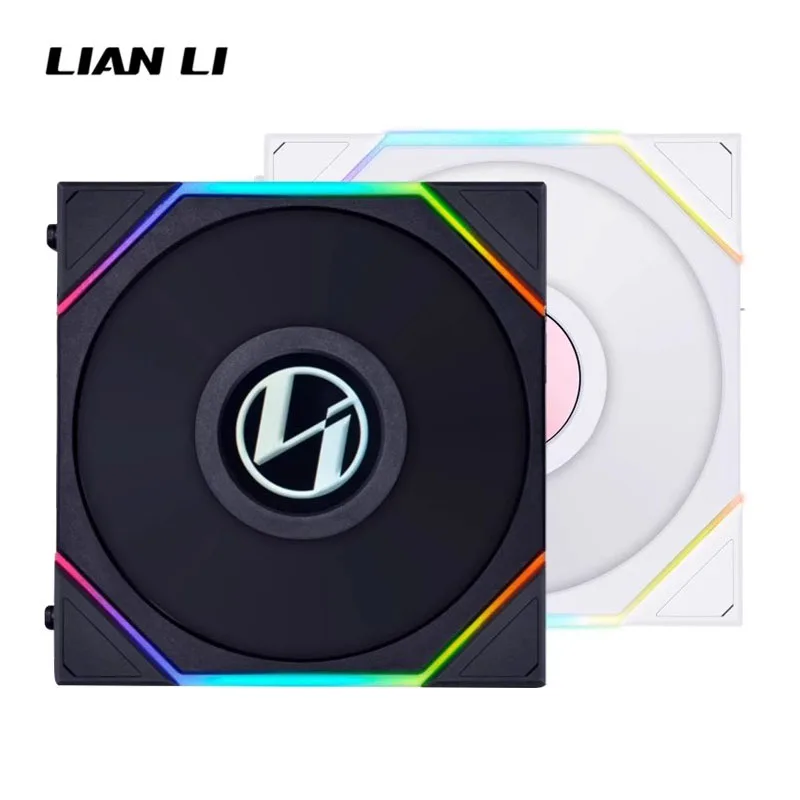 LIANLI Gen 4 TL120 LCD Regular,Reverse Blade Airflow ARGB Water Air Cooling Fan,Computer Case Fans,1.6 LCD Screen,Black,White