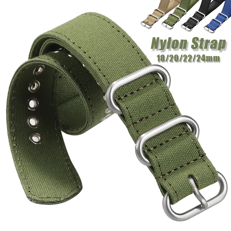 Płócienny pasek do zegarka 18mm 20mm 22mm 24mm nylonowy pasek do zegarka dla Huawei GT2/3 dla bransoletki Seiko sport wojskowy wygodna opaska na nadgarstek