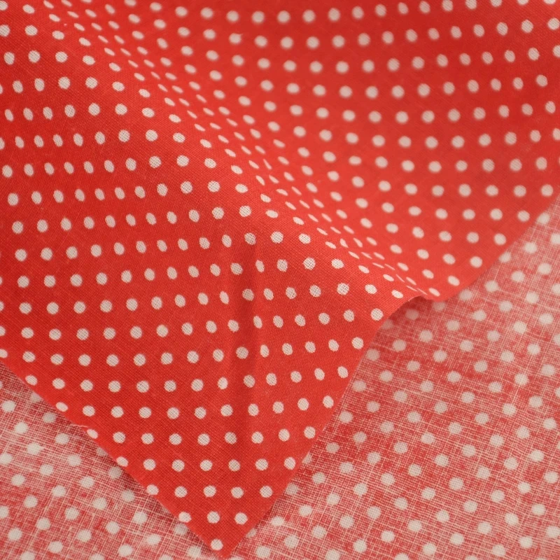 50X150CM 다른 색상의 13 개의 작은 점 인쇄 된 목화 패브릭 패치 워크 홈 섬유 장식 의류 DIY 봉제 인형