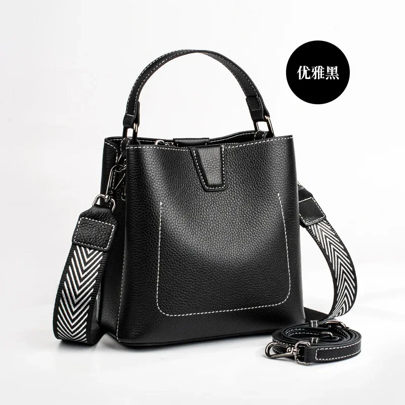 2024 New Women Leather Bucket Purses And Handbags Luxury Brand