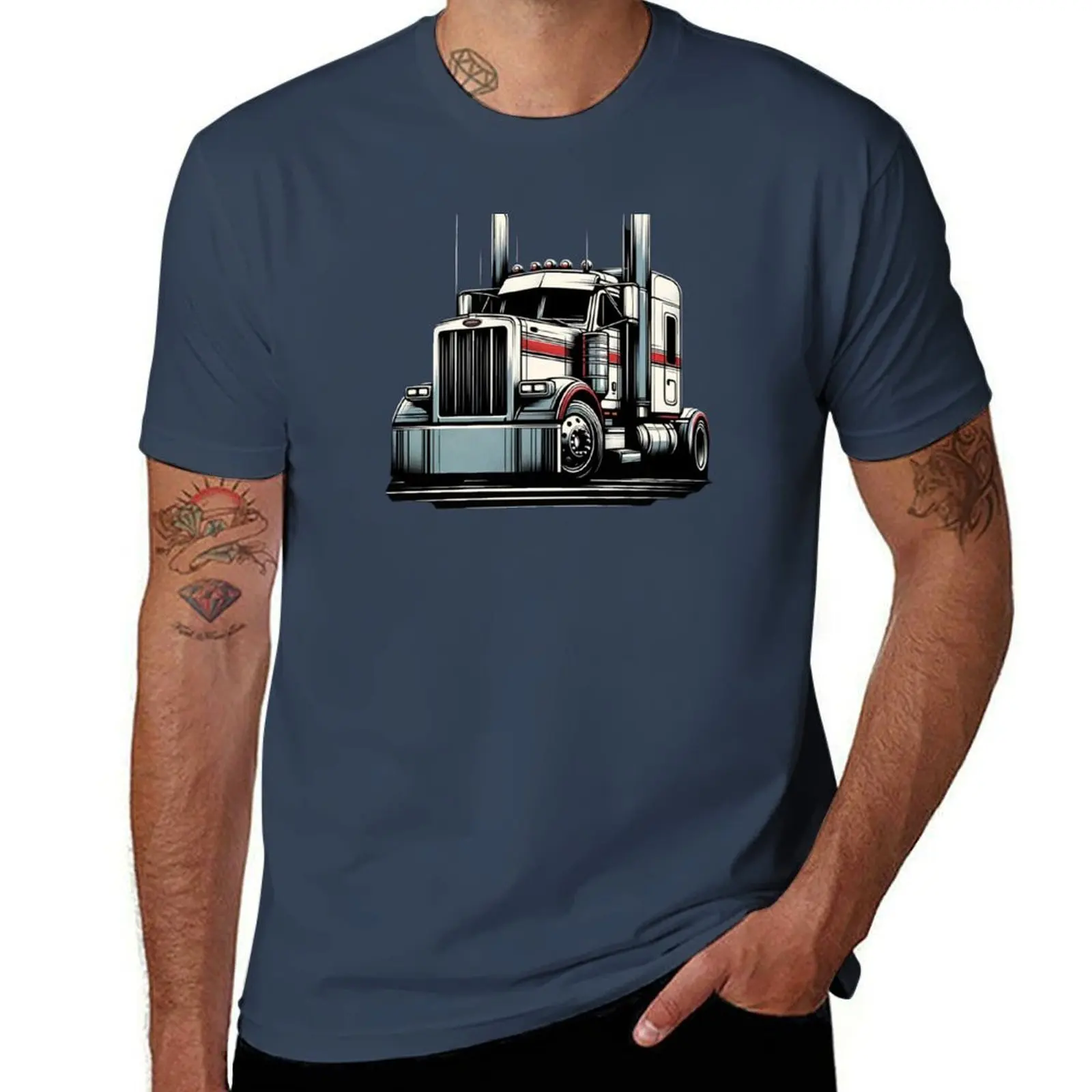 

Peterbilt Truck Design for Stylish Clothing T-Shirt man t shirts high quality luxury brand funny t shirts man T-Shirt