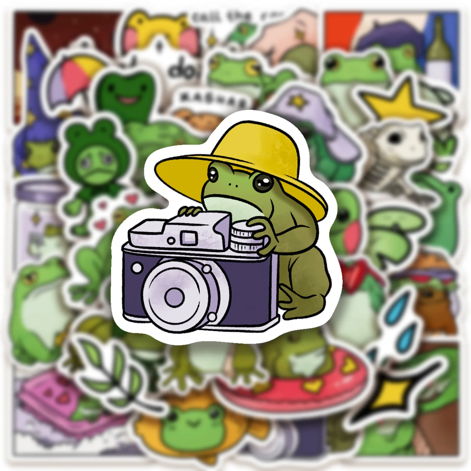 

10/50PCS Funny Frog Cartoon Stickers Comic Style Animal Graffiti Meme Decals DIY Laptop Phone Guitar Bike Skateboard Kids Toys