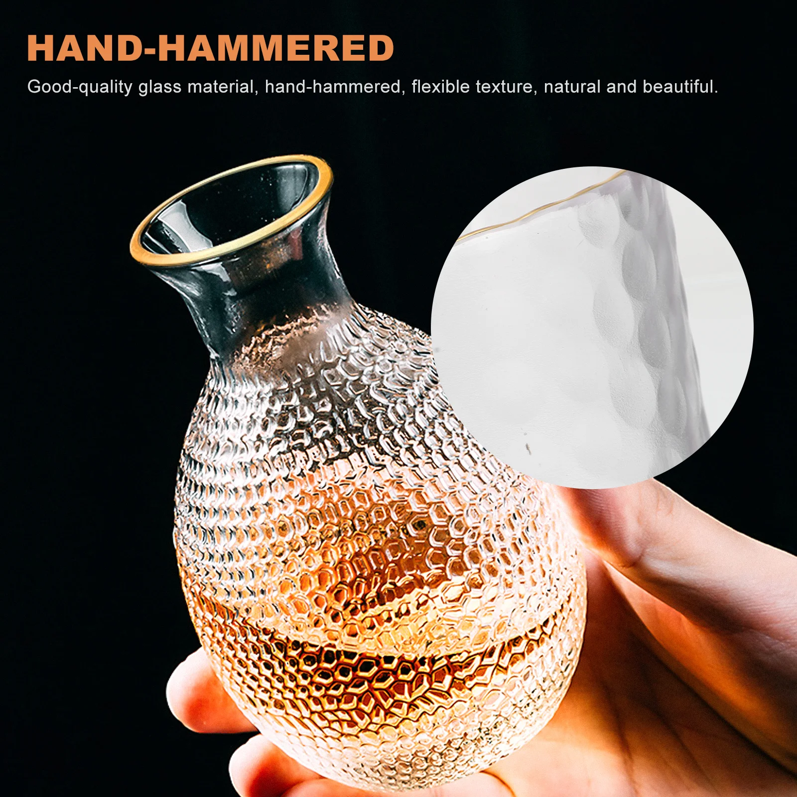 

1 комплект, графин для саке в японском стиле, прозрачное ведро для льда, двойного назначения, зима, лето, элегантный простой бар, домашний отель, ресторан