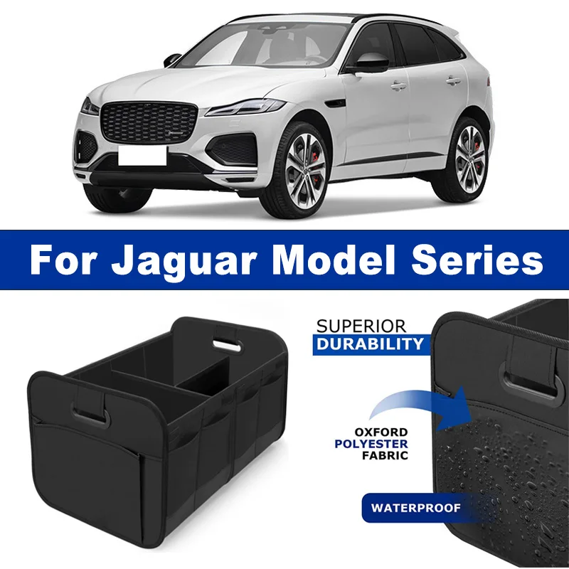 

Foldable Car Organizer Portable Storage Box With Side Net for Jaguar XE XF XJ XK XFR XJS F-Type E-Pace F-Pace I-Pace S-Type