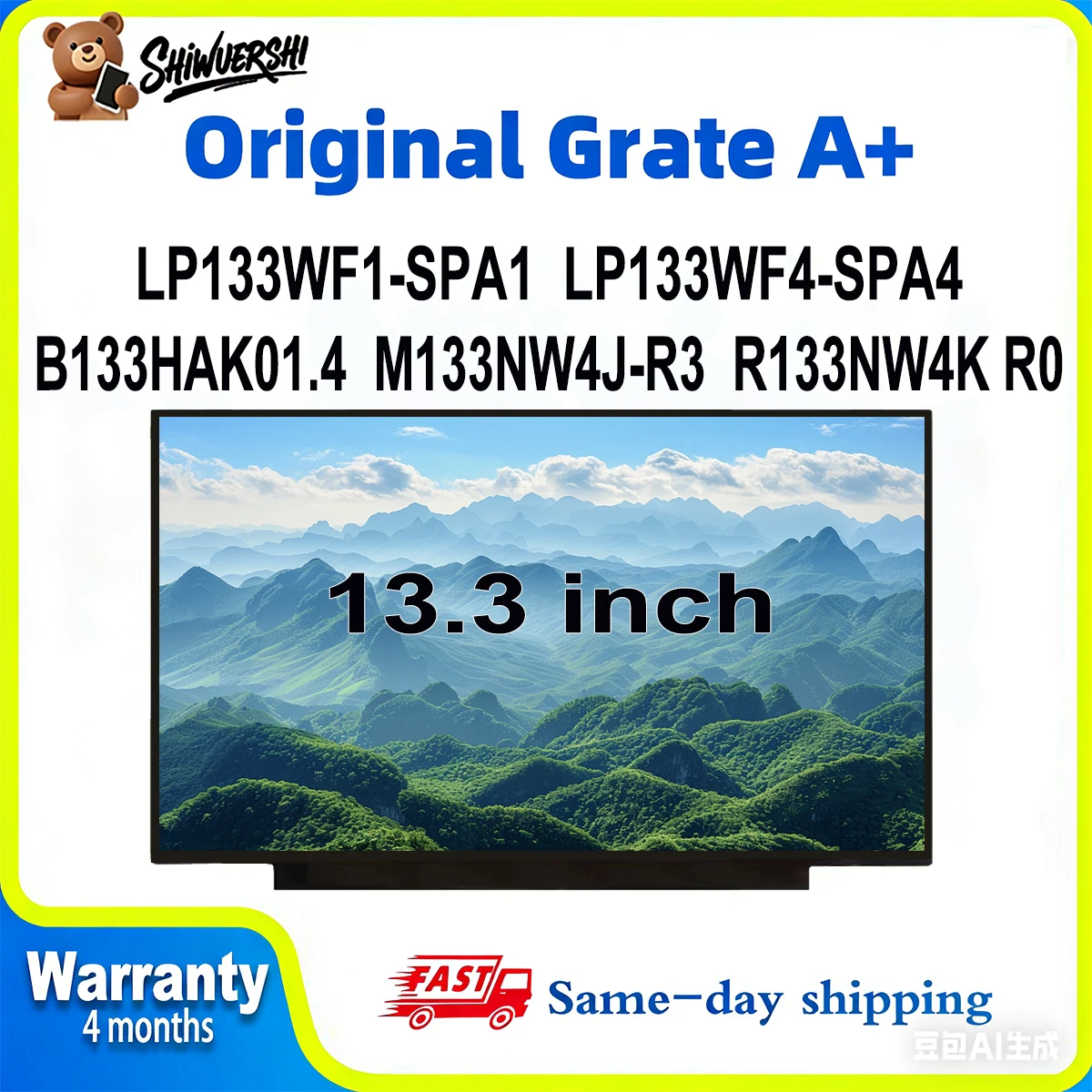 

Wholesale Slim 13.3" Laptop Lcd Screen Monitor Panel LP133WF1 SPA1 LP133WF4 SPA4 B133HAK01.4 M133NW4JR3 R133NW4K R0 60Hz