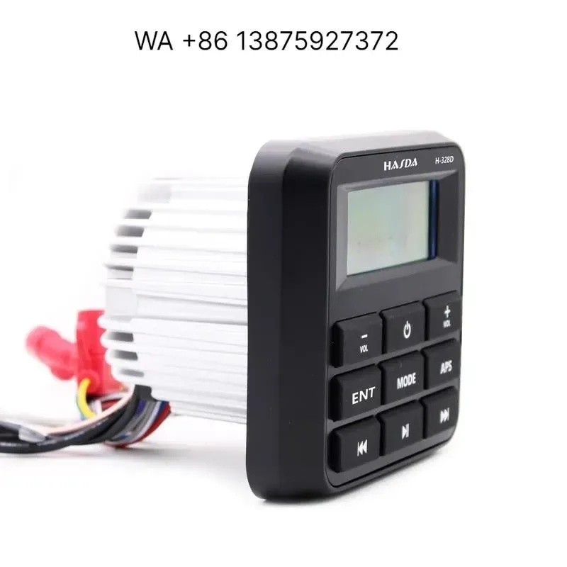 Wmwmnu Durable Marine DAB Radio Player Audio System for Boat Accessories Waterproof IP66 Stainless Steel and ABS Material