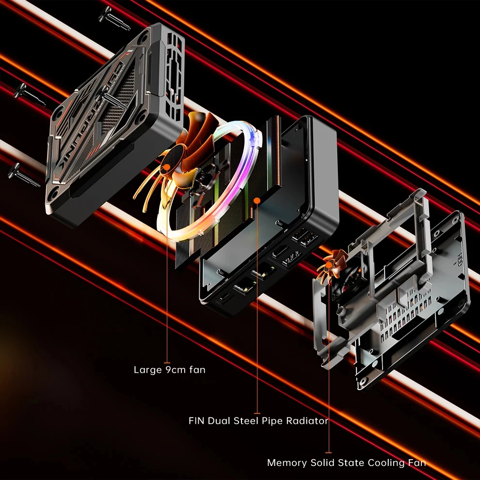 Helorpc Официальный игровой мини-ПК AMD Ryzen7840HS/8845HS DDR5 M.2 NVME поддержка Win10 система WIFI6 Bluetooth5 офисный настольный компьютер