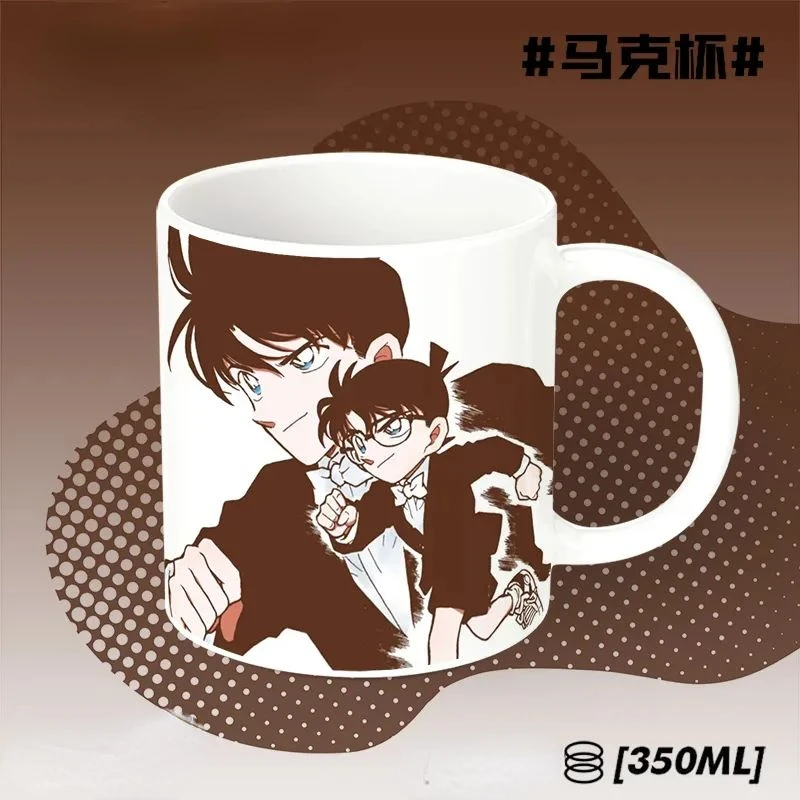 Detektyw Conan anime kreskówka śliczny Conan Maorilan kubek ceramiczny osobowość twórcza kawaii kawa filiżanka do herbaty prezent świąteczny hurtowo