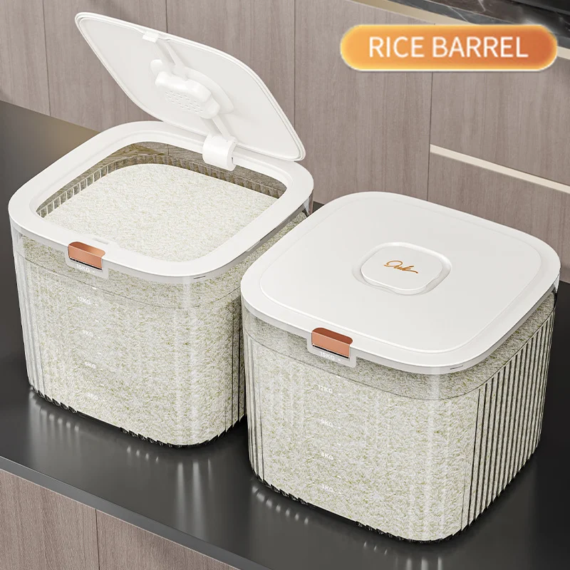 

5/10KG Rice Container Insect Proof Moisture Proof Sealed Food Box with Lid Grain Rice Flour Pet Dog Food Rice Storage Container