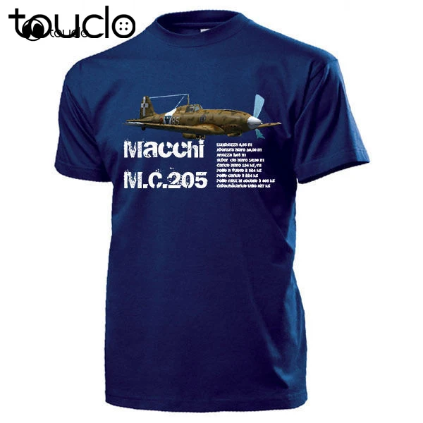 New Cotton Tee Shirt Macchi Mc 205 Italienisches Jagdflugzeug 2. Weltkrieg Veltro T Shirt Summer T-Shirt Fashion Funny New