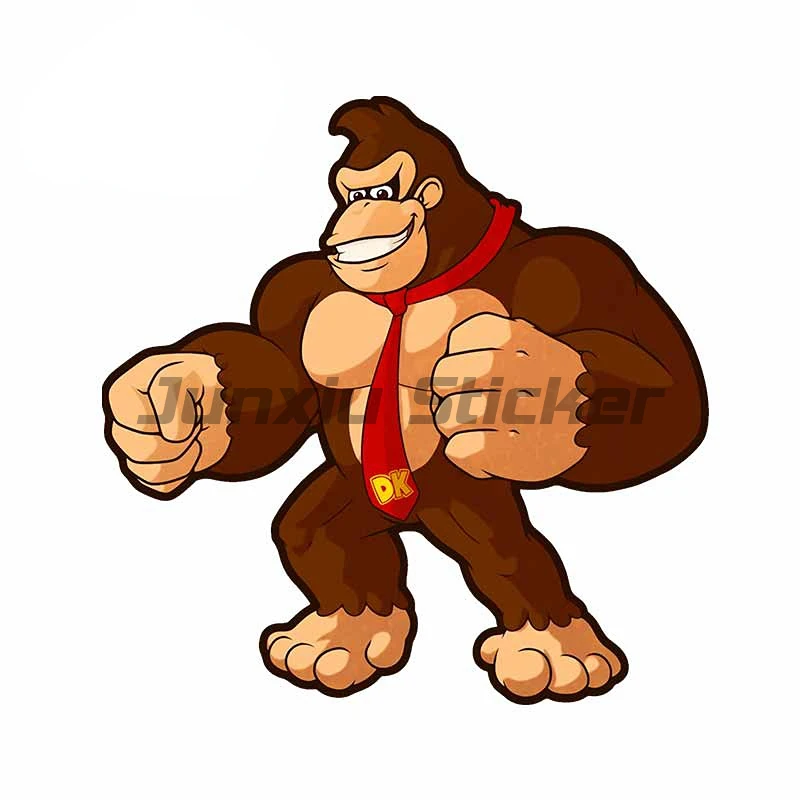 Orangutan Monkey Arcade Donkey Kong Cask Wall Car Sticker Refrigerator Bumper Decal Tuning Suitcase Vinyl Car Wrap