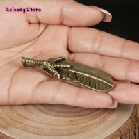 Eagle Claw Feather Takahashi Goro Creative Men's Brass Car Keychain Pendant