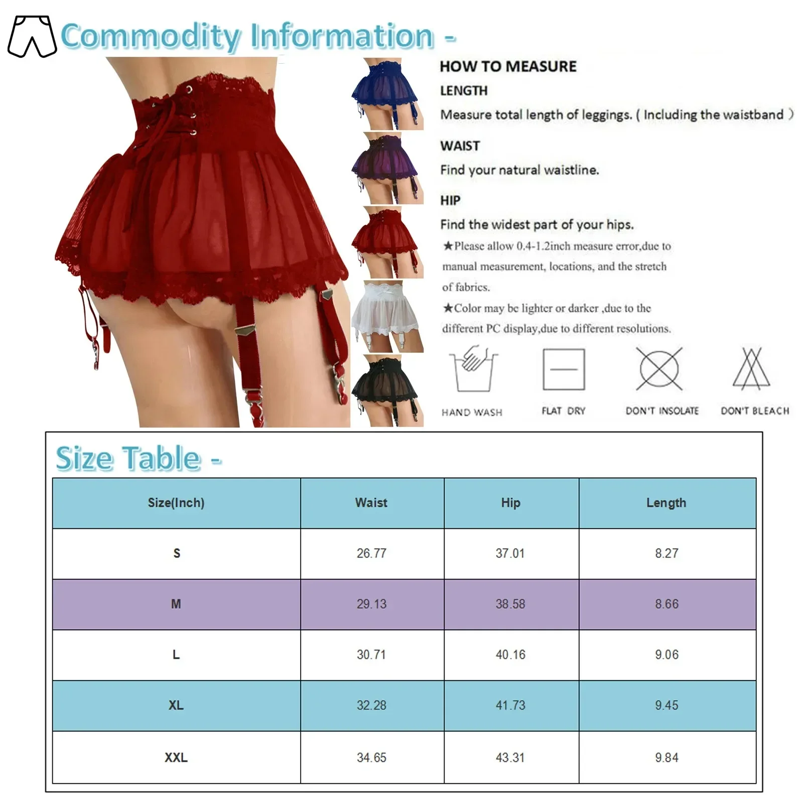 2026 Women  Lingerie Plus Size Lace Garter Suspenders Transparent Underwear Mini Skirt Waist Belt For Stockings Bondage Garters