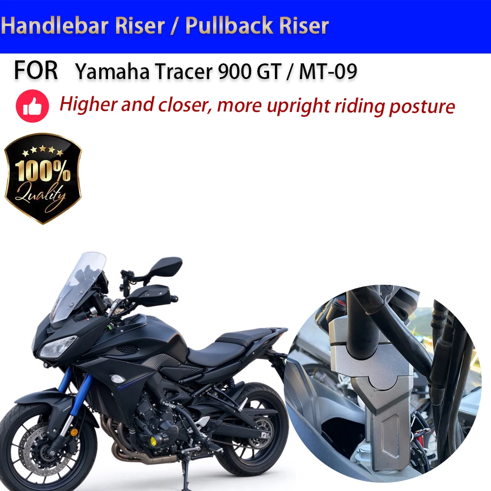 For Yamaha Tracer 900 GT MT-09 Handlebar Riser Pullback Bar Riser Handlebar Heightening Block CNC Aluminum Motorcycle Parts