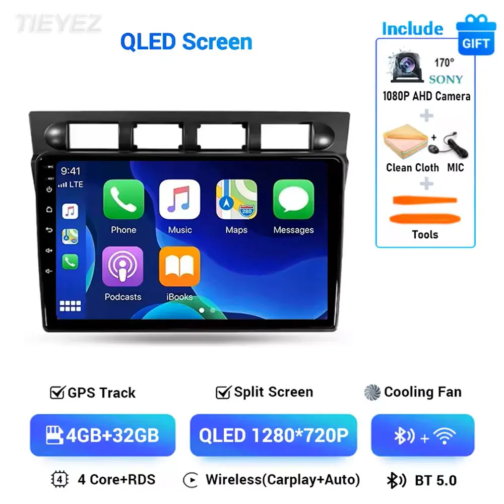 Android 15 Carplay Auto Multimedia Voor Kia Morning Picanto 2004-2007 2 K Radio Stereo WIFI GPS Navigatie WIFI 4G BT DSP DVD