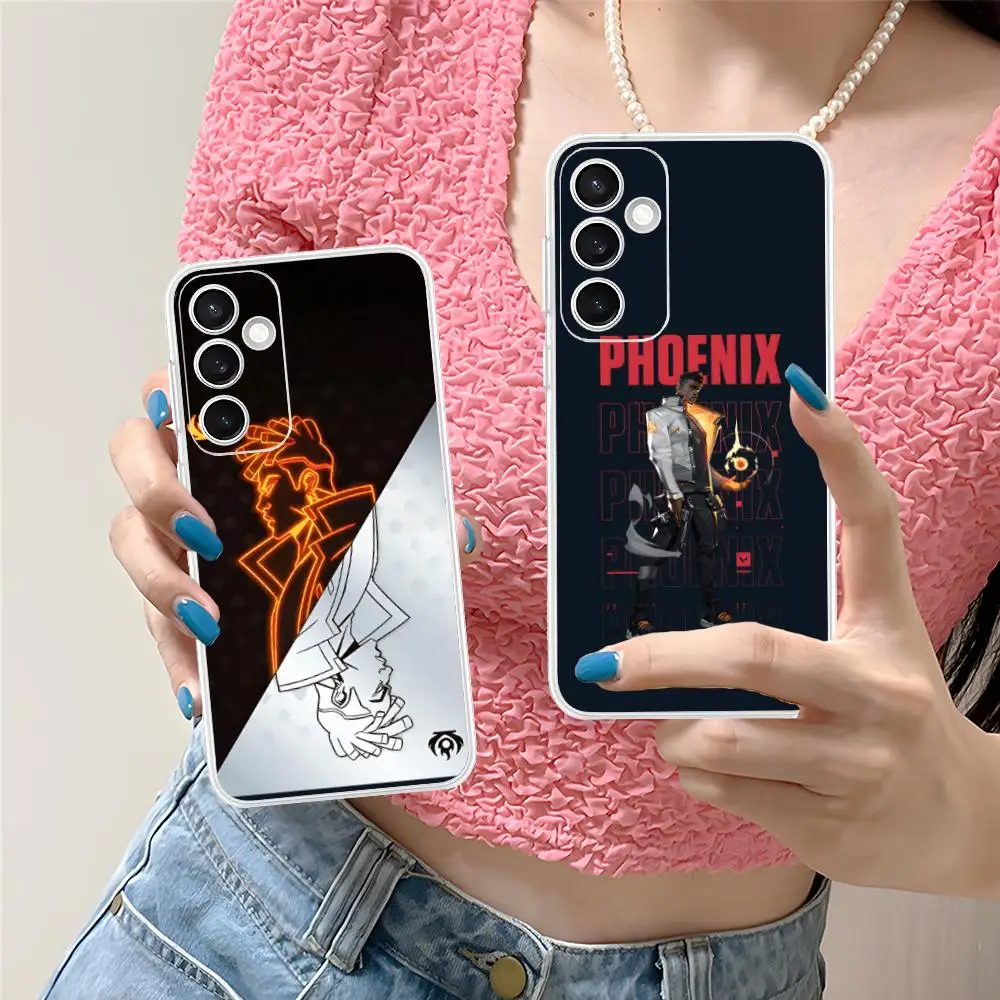 Valo Phoenix Phone Case for Samsung Galaxy S25 S24 S23 S22 S21Plus FE Ultra Soft TPU Clear Shockproof Cover