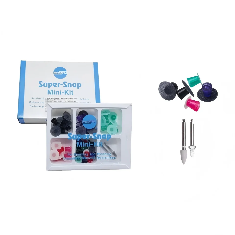 

Набор для полировки зубов SHOFU Super Snap Rainbow Mini Kit, полировальные диски PN0505, система для полировки композитных материалов, 48 шт. для реставрации виниров