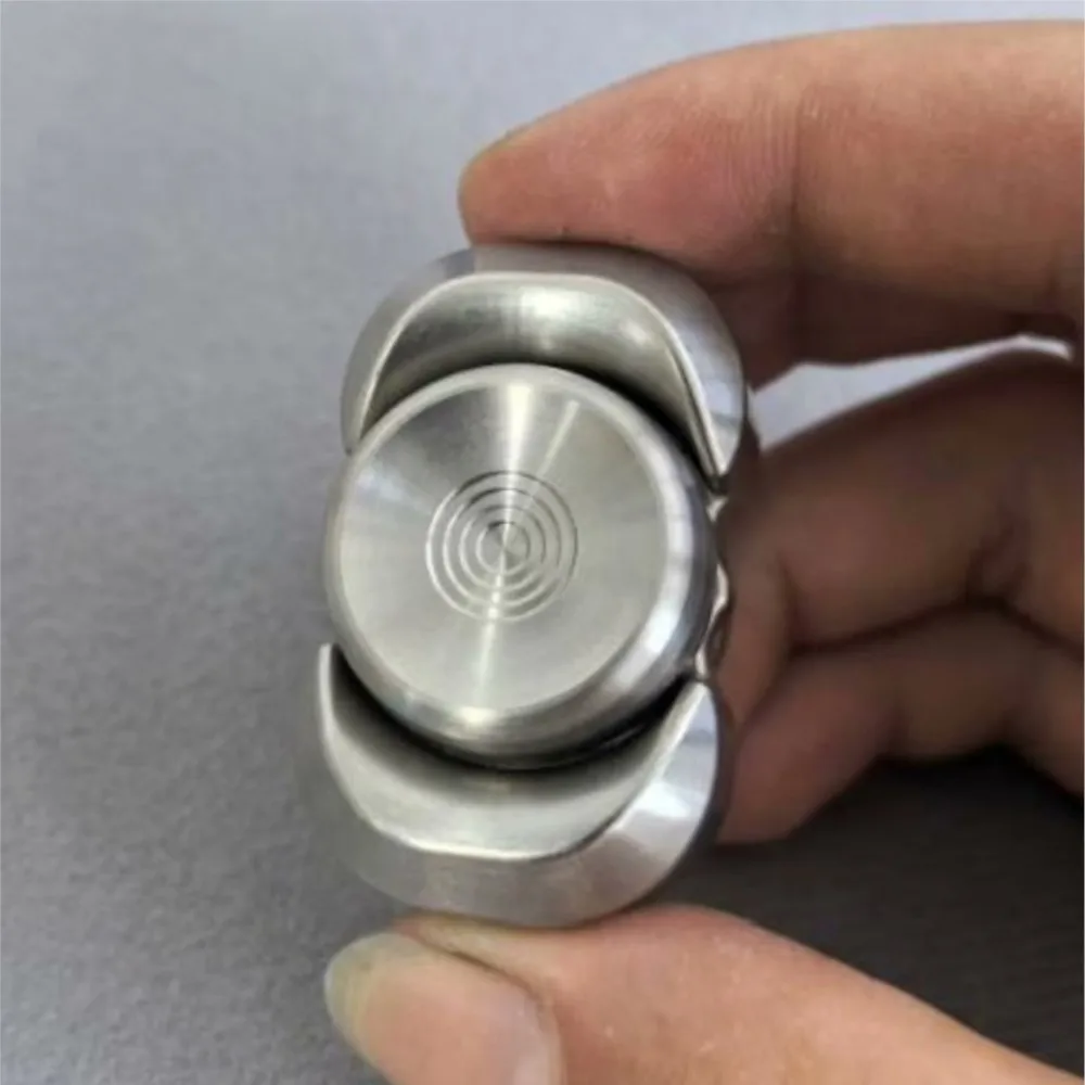 FZEDC Fidget Spinner à deux lames, sensation de manipulation, Gadgets de soulagement de l'anxiété, jouets Fidget pour adultes, nouveauté en métal
