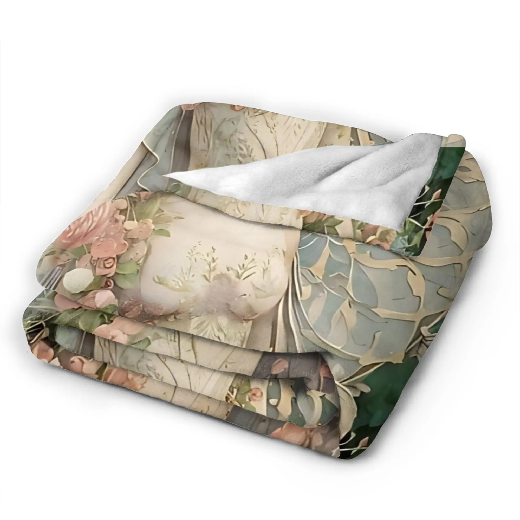 Language of Flowers Alphonse Mucha   Blankets  Soft Novelty Plush Bedding Throws For Students Couch Chair Sofa Bed  Bed Cover