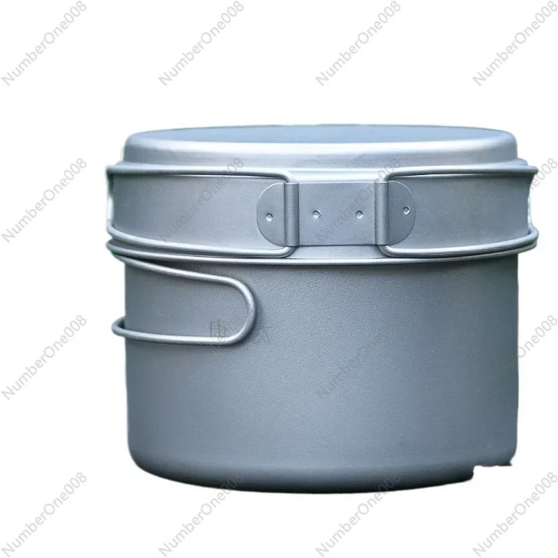 Pure Titanium Outdoor Portable and Lightweight Folding Camping POT2 to 3 People Climbing Outdoor Cookware