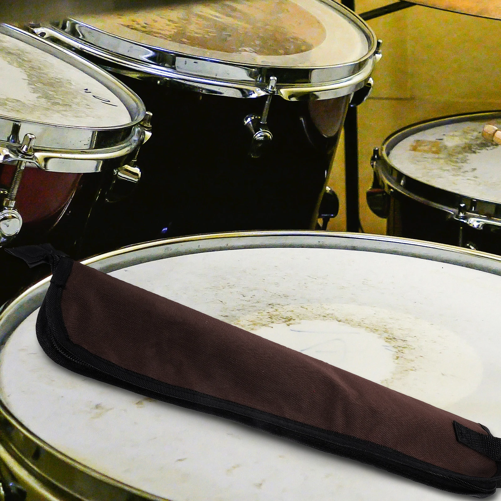 

1Set Drum Sticks Long Handle Nylon Accessories Dampener Bag Lightweight Resilient Perfect Rock Band Performance