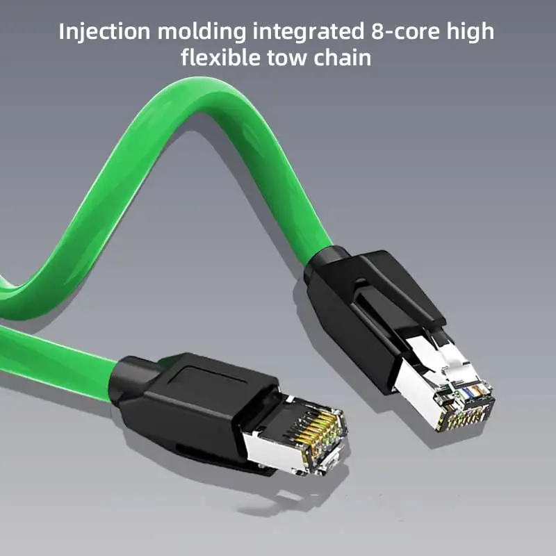 Industrial Profinet Network Cable Servo EtherCAT High Flexible Drag Chain Shielded Cat 6A Gigabit Line 8Pin RJ45 Extension Wire