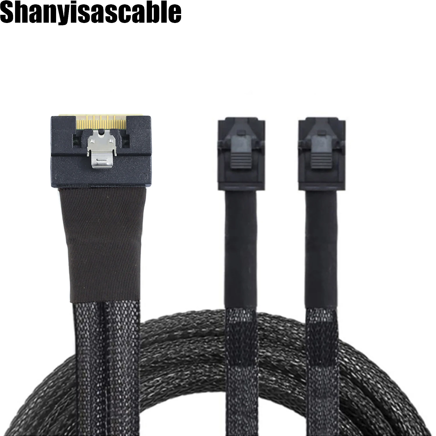 0.5M All inclusive Anti oblique insertion SFF-8654 8i 74Pin PCI-E Ultraport Slimline 4.0 to 2X SFF-8643 4i HD Cable