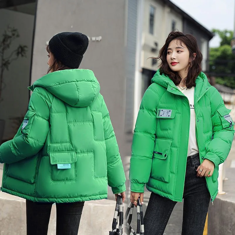 2023 Winter New Down Cotton Coat Women Thickened Short Cotton Jackets Korean Loose Oversize Coat Winter Clothes Women