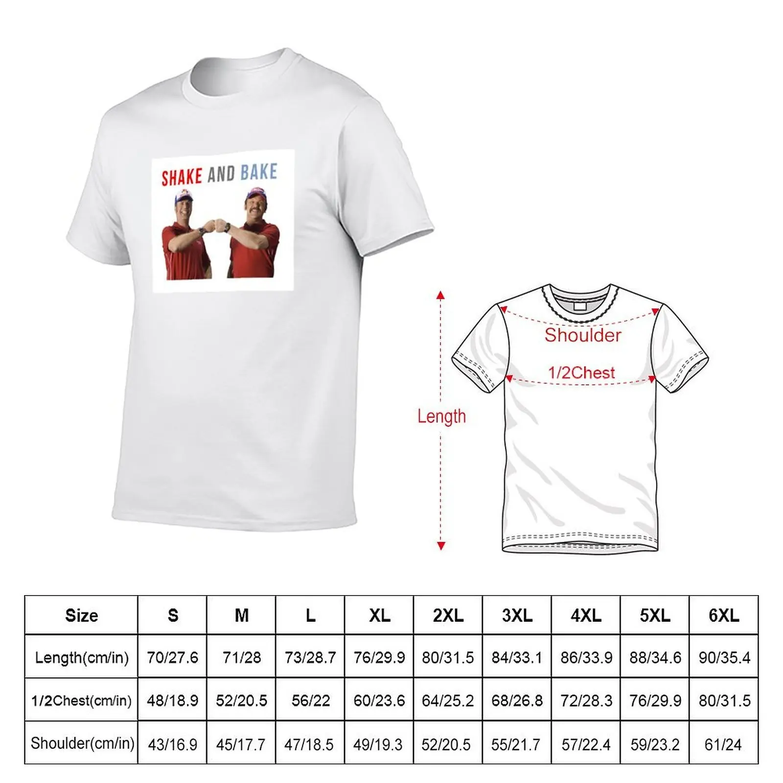 Ricky Bobby Shake and Bake T-Shirt t shirt personalised cotton t shirt man man t shirts high quality luxury brand T-shirt