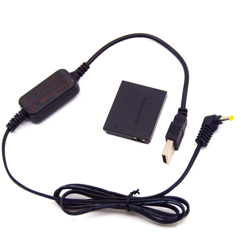 

5V USB power bank charger cable ACK-DC40+DR-40 DC Coupler NB-6L dummy battery for Canon S90 S95 SX530 SX600 SX610 SX700 SX710