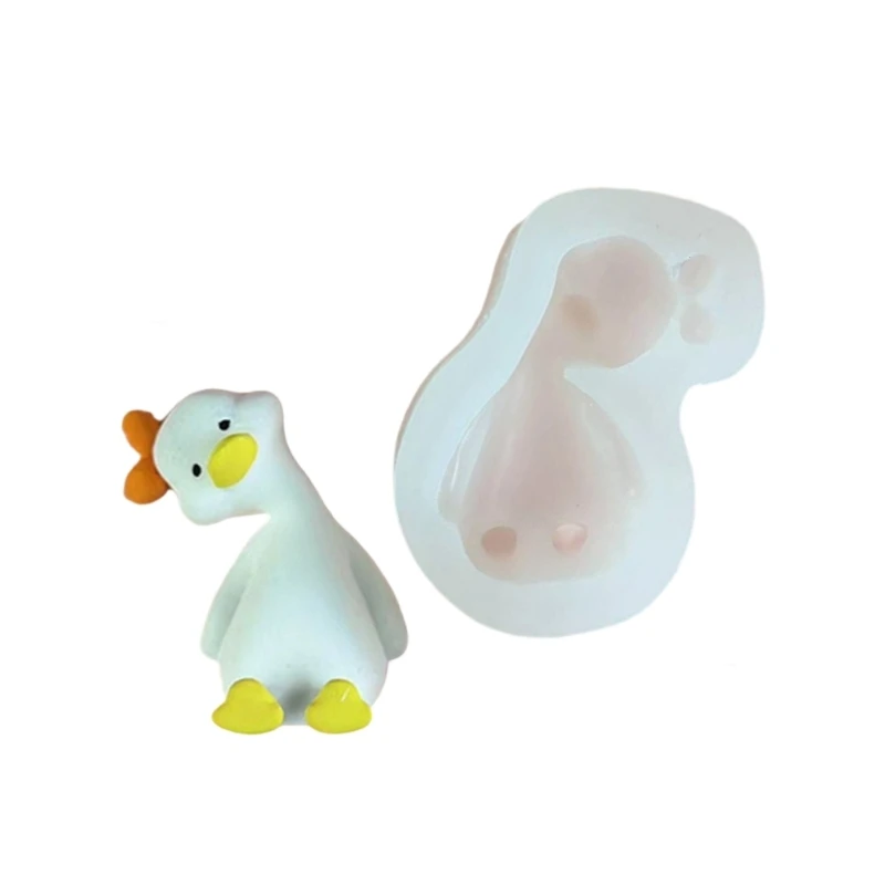 قالب شمعة على شكل بطة ثلاثية الأبعاد للسيليكون لعشاق المصنوعة يدويًا العطرية العفن لوازم الفصول الدراسية العملية