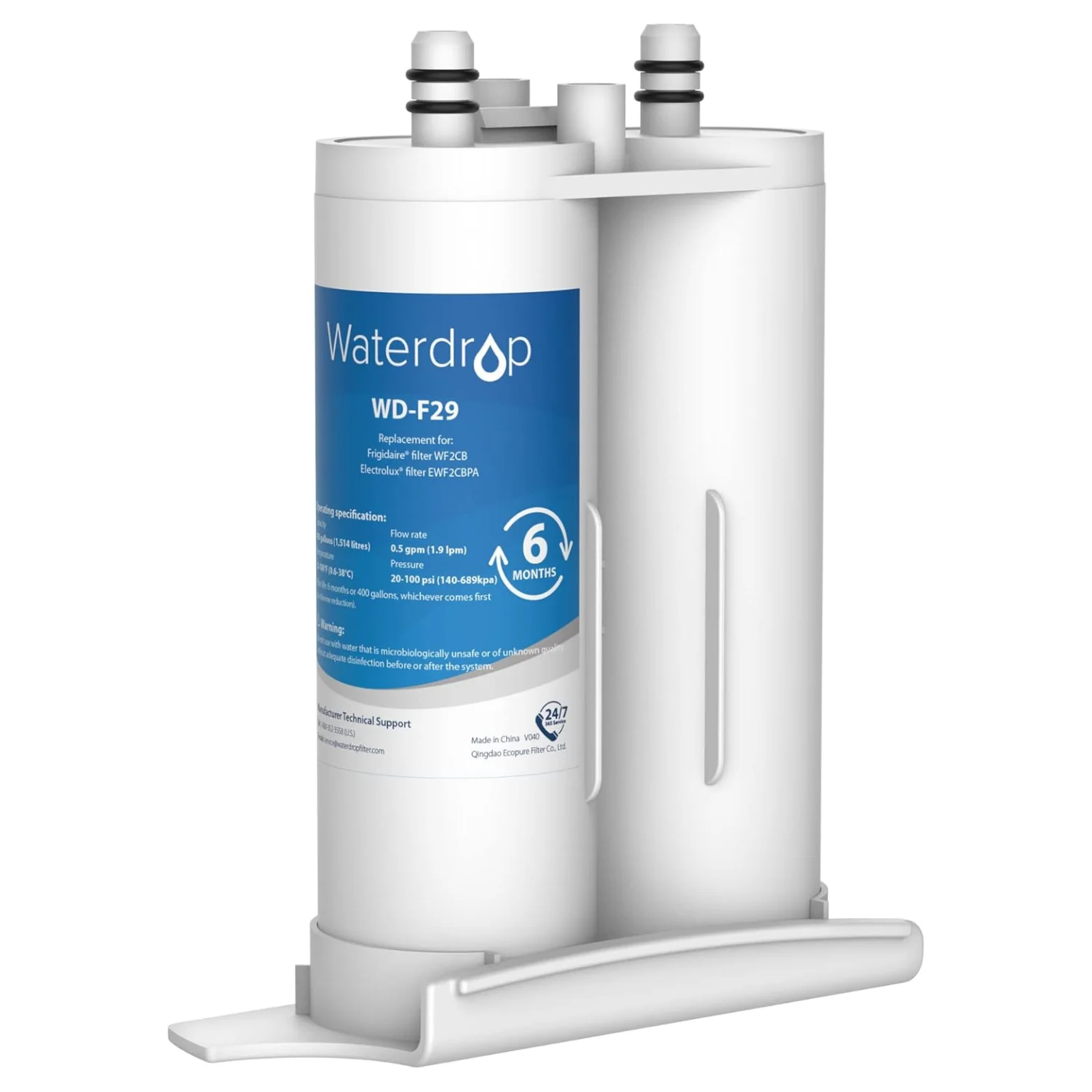 Waterdrop Refrigerator Water Filter Replacement For Frigdaire® & Electrolux® WF2CB®, PureSource2®, NGFC 2000, FC100, EWF2CBPA®