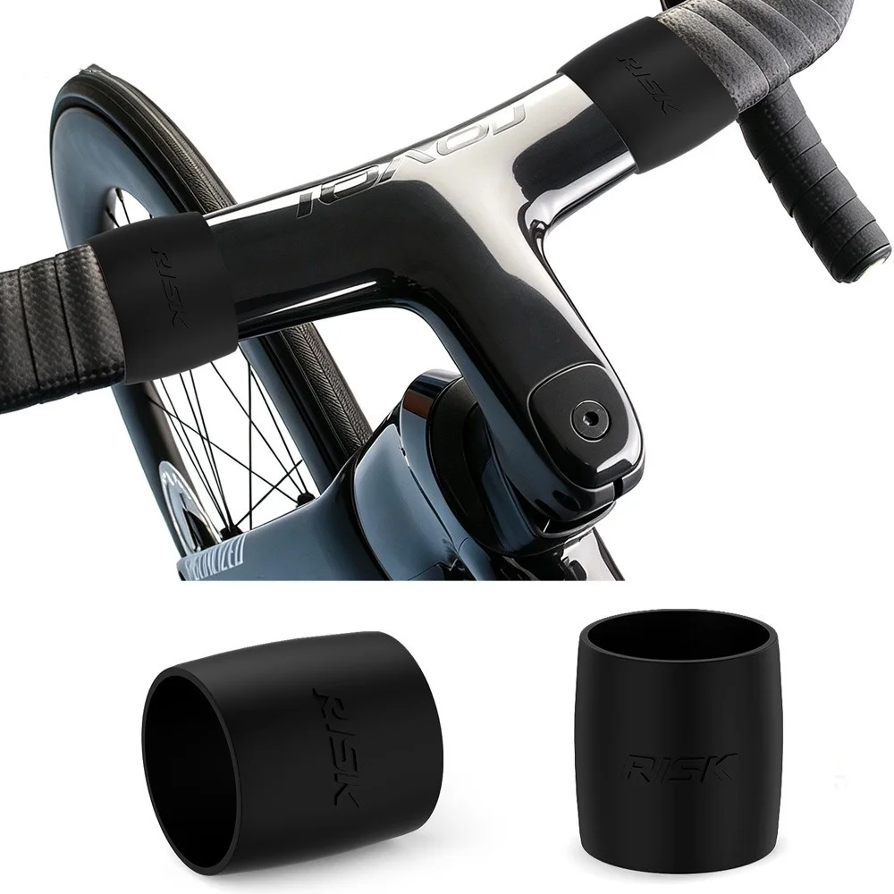 Bike Bar Tape Rings 2 Pieces Elastic Fasteners Anti Slip Stretchable Fixing Loop Easy Installation Road Bike Cycling Accessories