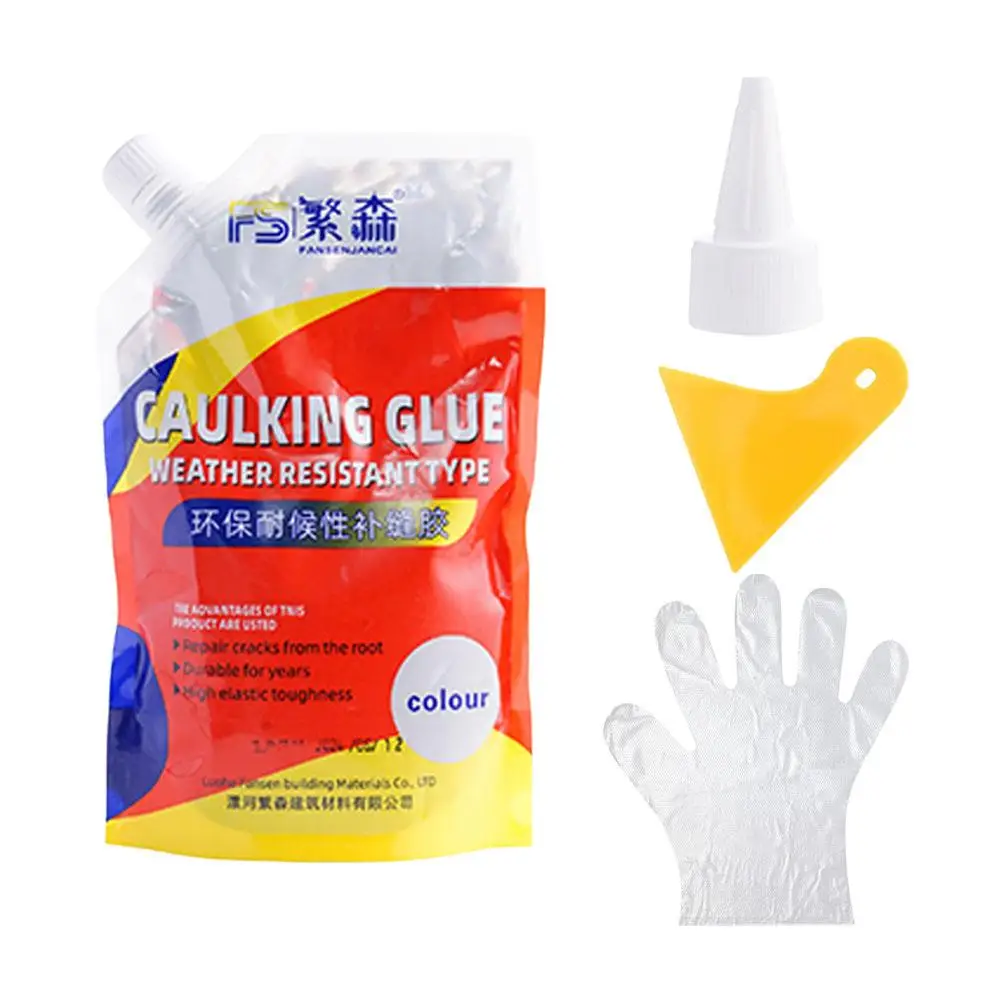 Sellador de reparación de grietas de cemento, pegamento para techo, pared, suelo, relleno de fugas, materiales de impermeabilización, adhesivo de calafateo, 500g