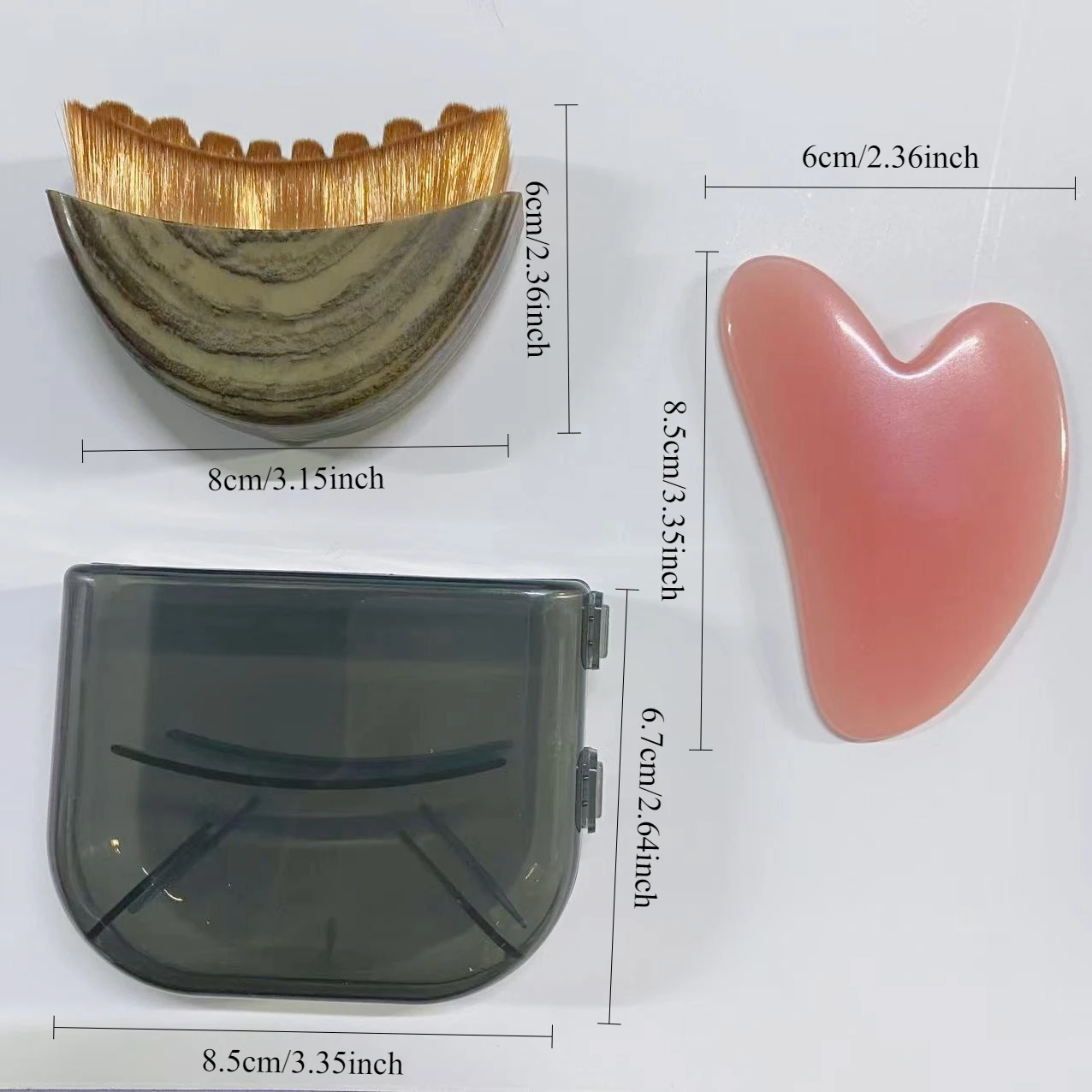 Lymphatic Contour Face Brush & Gua Sha Set,Face Brush, Lymphatic Drainage Massager for Face, Jawline & Chin Sculpting