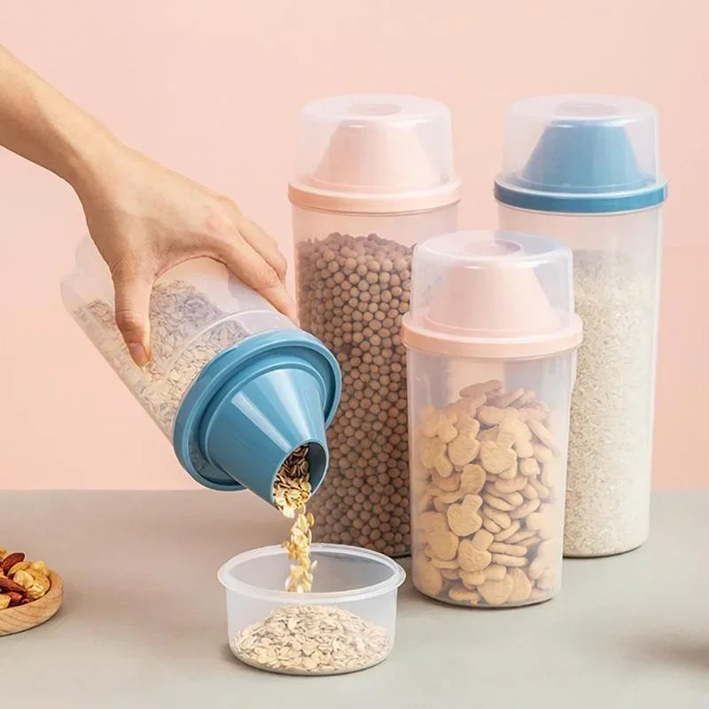 Sealing Canister Grain Snack Storage Jar Multifunctional Cereal Food Container Kitchen Storage  אירגון ואיחסון מטבח  Кухня