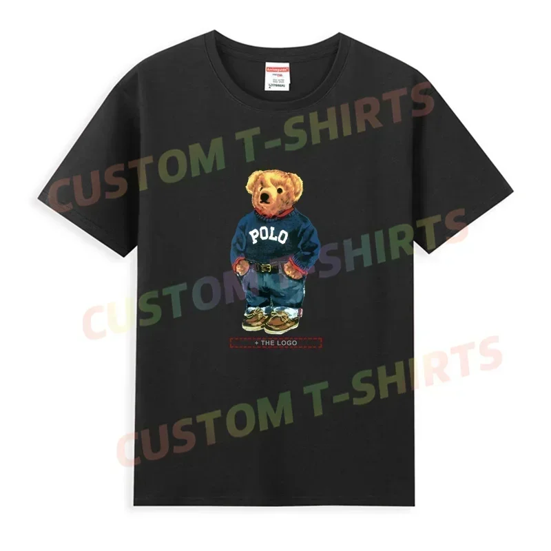 

2025 Summer 100% Cotton Men T Shirt Casual Ralphs Harajuku T-shirt Graphic Short Sleeves Lauren Classic Clothing S-3XL Tee
