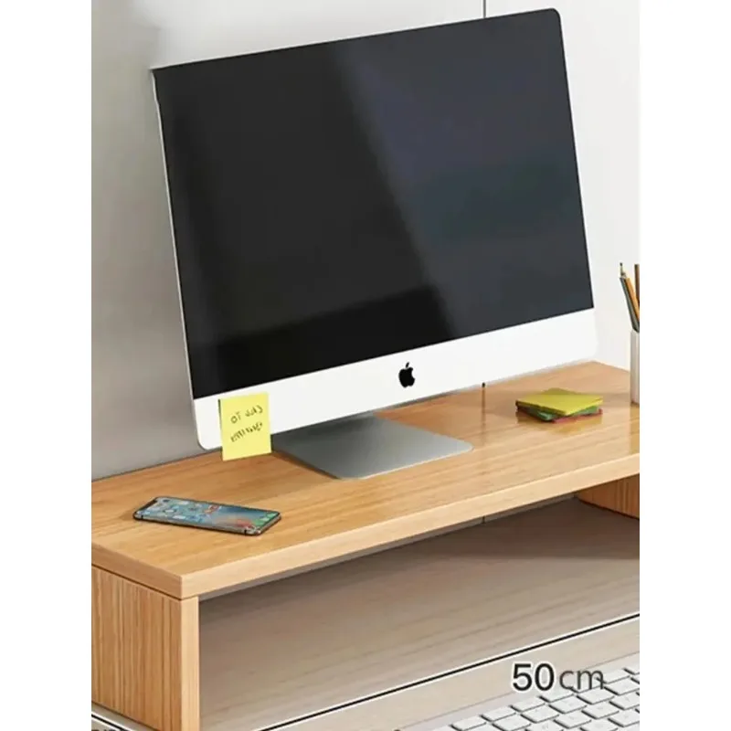 Desktop Computer Taller Stand Office Desktop Shelf Monitor Screen Storage Base Notes