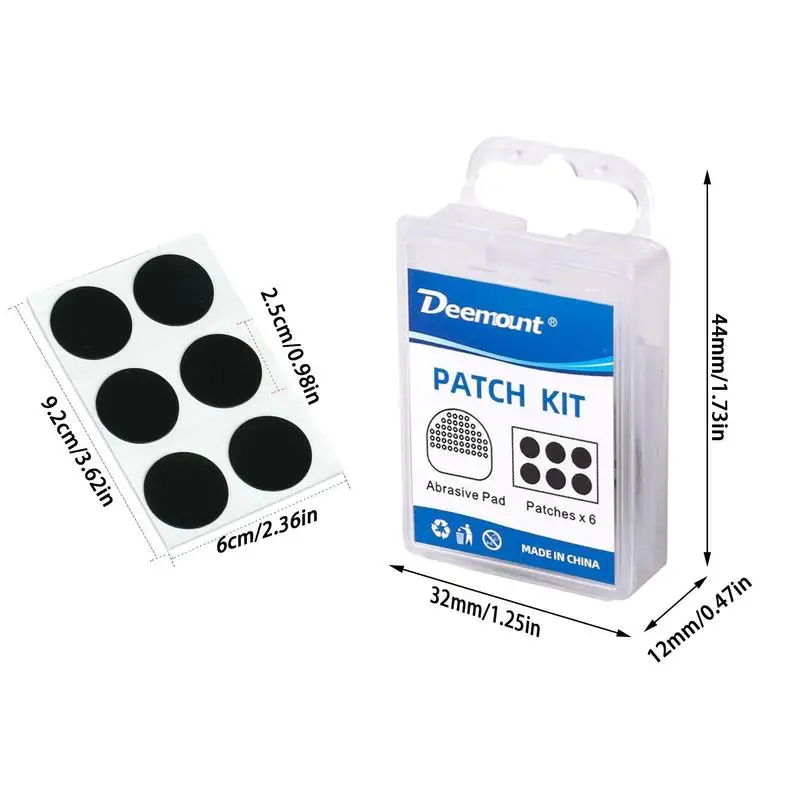 Bike Tire Patch Kit 25mm Glueless Fast Tire Patches 6 Pieces Bicycle Tire Repair Kit For Tires Quick Bicycle Inner Tube Puncture